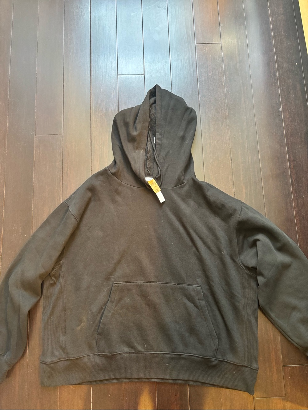 Victoria Secrets Pink Black Hooded Pullover Sweatshirt